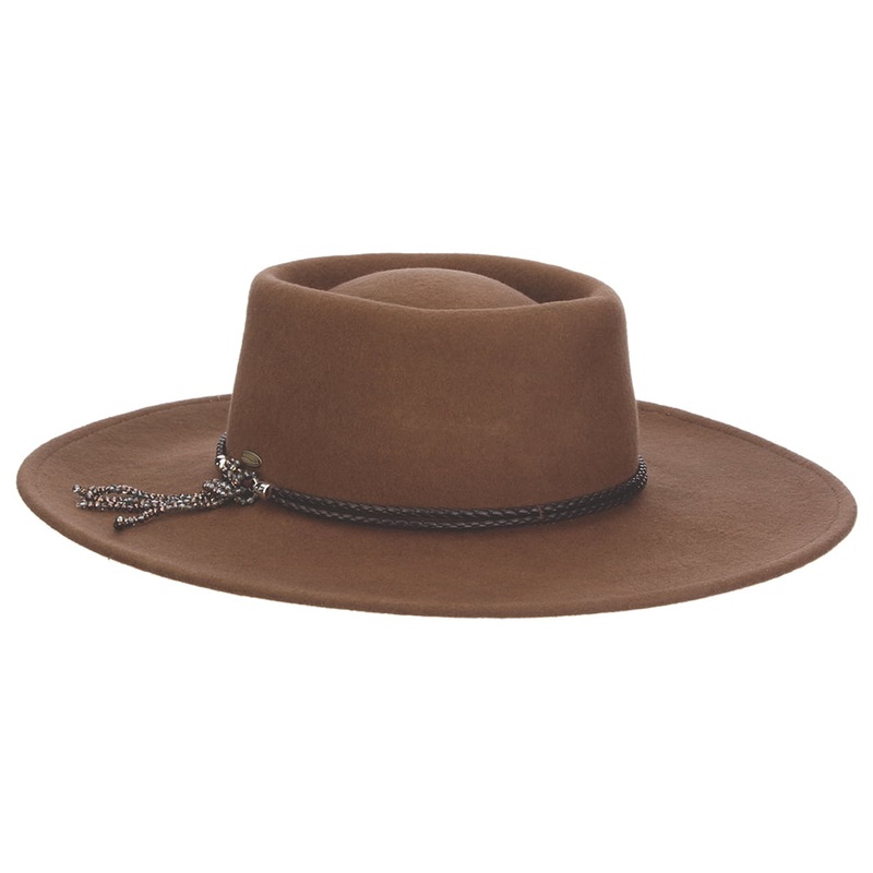 Scala Hats Gela Wool Felt Gaucho Hat – Pecan Adjustable