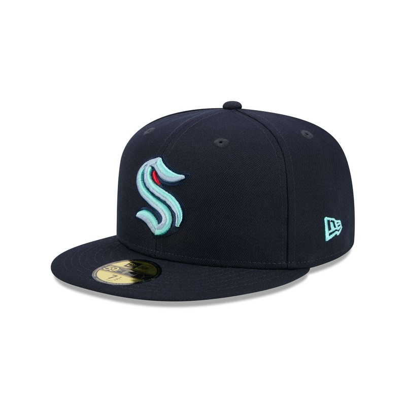 Seattle Kraken Rear Wordmark 59FIFTY Fitted Hat 7