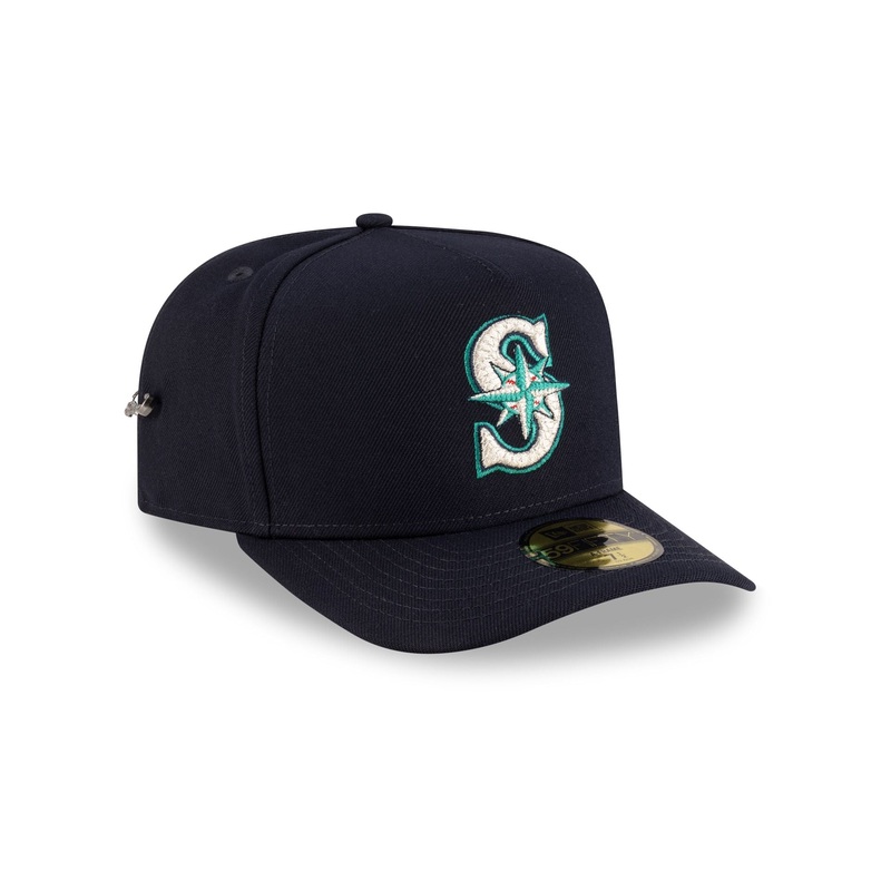 Seattle Mariners Script Safety Pin 59FIFTY A-Frame Fitted Hat 7