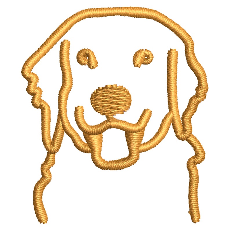 Simple Golden Retriever Logo Simple Golden Retriever Logo One Size