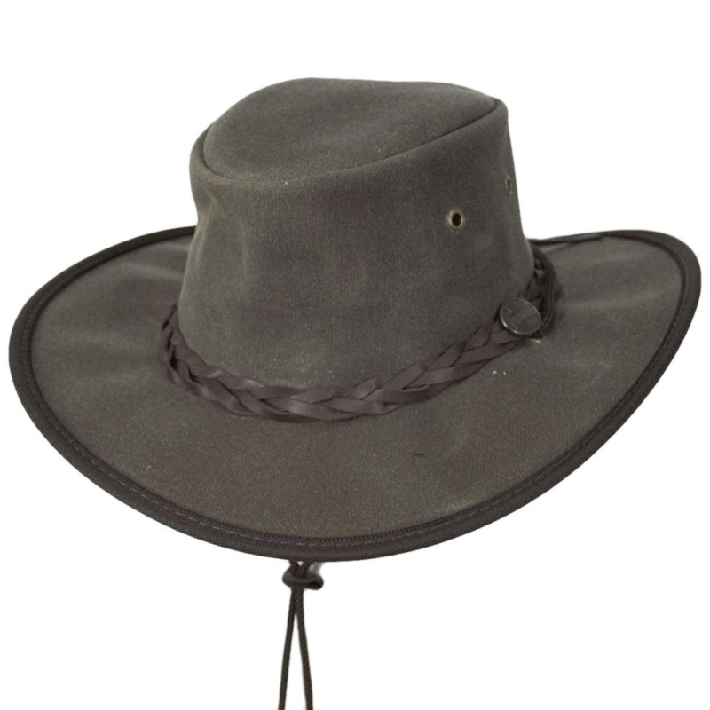 Waxed Cotton Canvas Drover Foldaway Hat FIELD TAN S