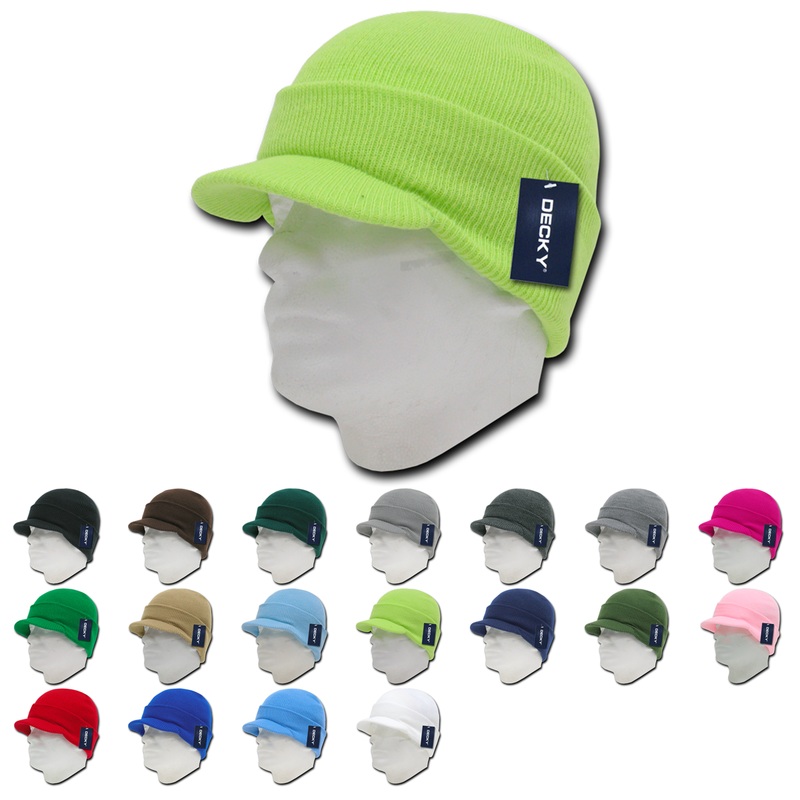Decky 8009 – Hybricap Beanie, Knit Cap, Jeep Cap – CASE Pricing Black