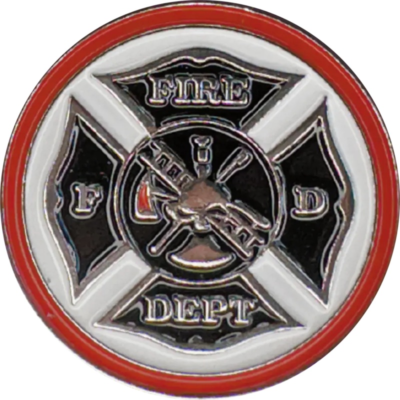 Fire Dept | Magnetic Hat Pin Red