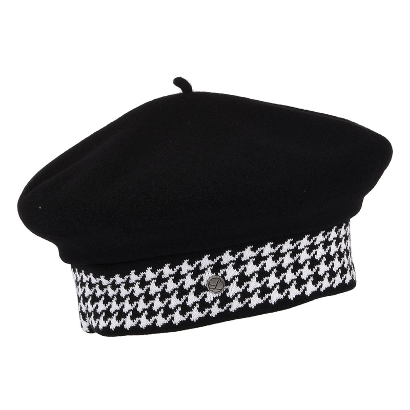 Hritage par Laulhre Hats Gabrielle Merino Wool Beret – Black 1-Size