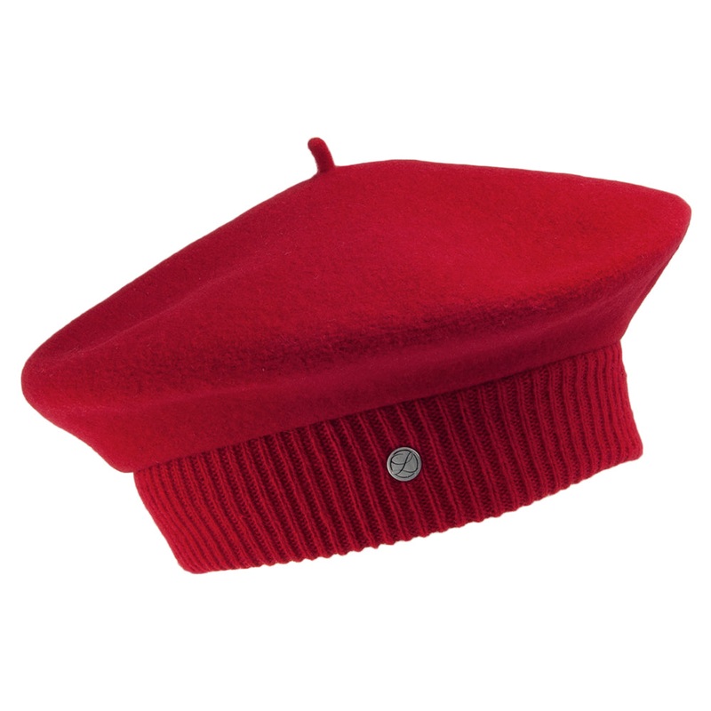 Hritage par Laulhre Hats Parisienne Merino Wool Beret – Red 1-Size