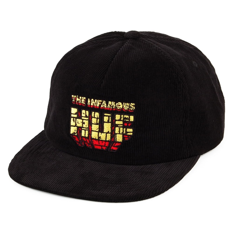 HUF Infamous Corduroy Snapback Cap – Black Adjustable