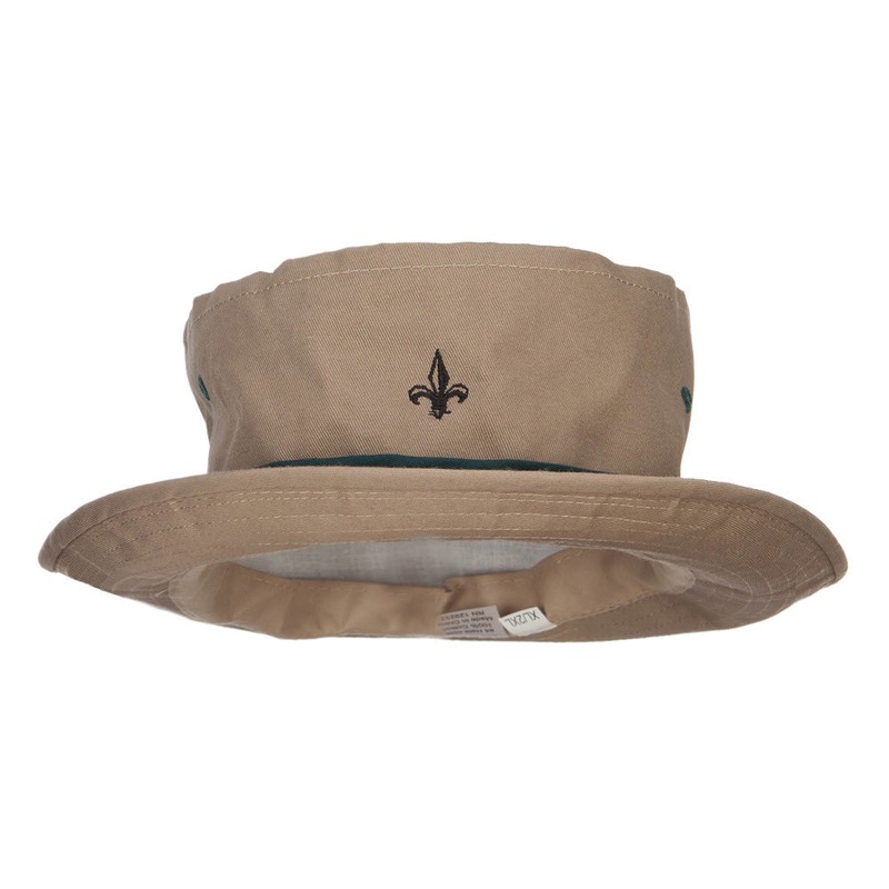 Mini Fleur De Lis Embroidered Big Size Hat Khaki Green XL-2XL