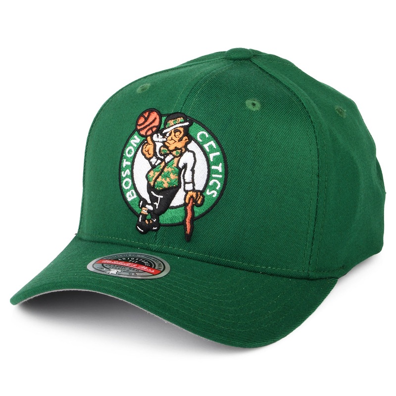Mitchell & Ness Boston Celtics Snapback Cap – NBA Team Ground Stretch – Green Adjustable