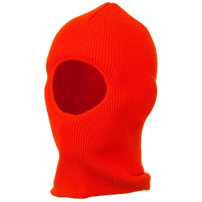 One Hole Face Mask Black One Size