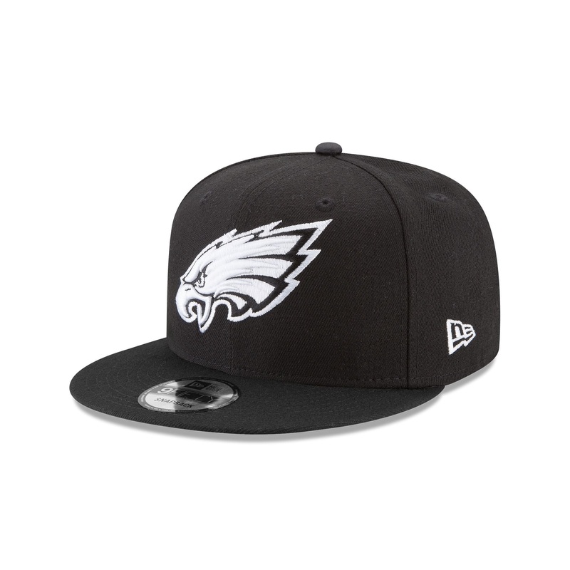 Philadelphia Eagles Basic Black and White 9FIFTY Snapback Hat One Size