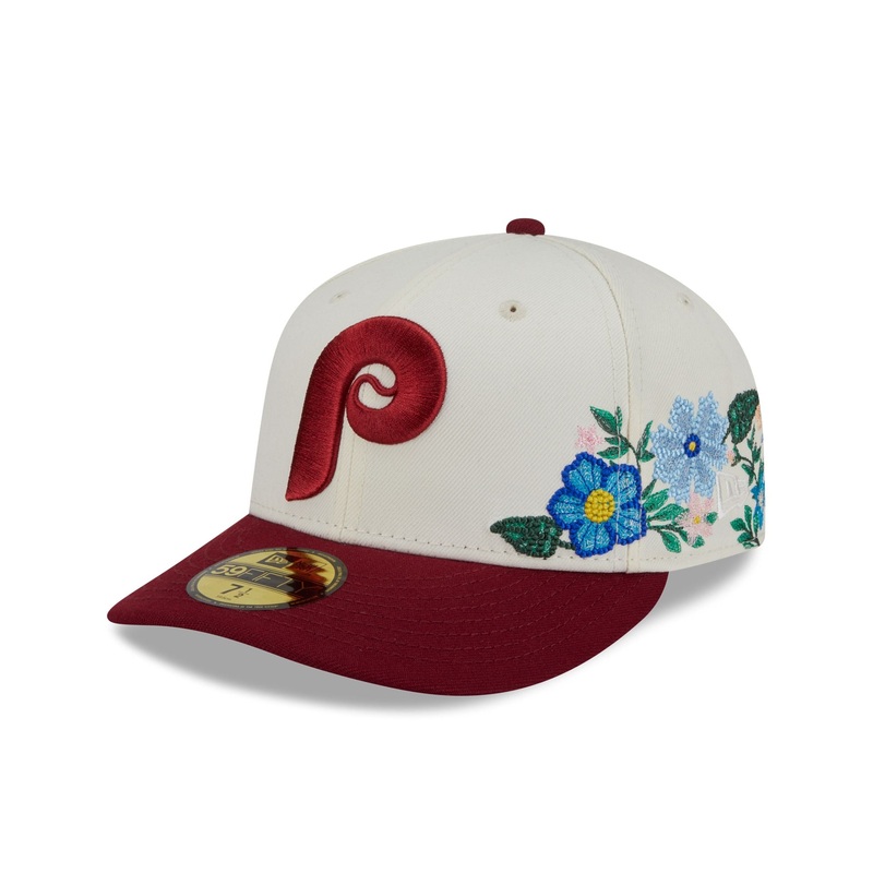 Philadelphia Phillies Tonal Florals White 59FIFTY Fitted Hat 7