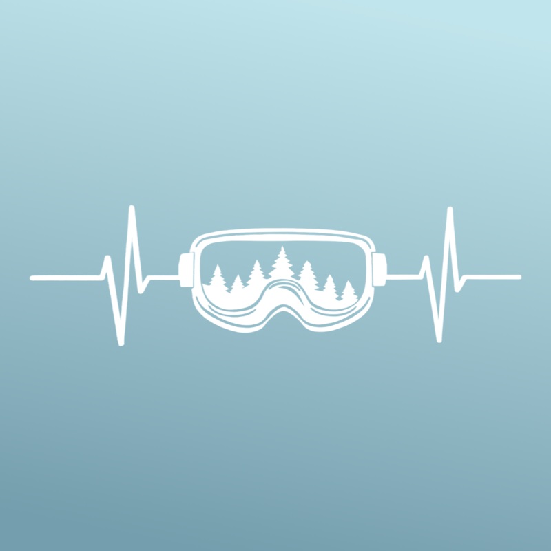 Snow Sports – Sticker – Vinyl – White