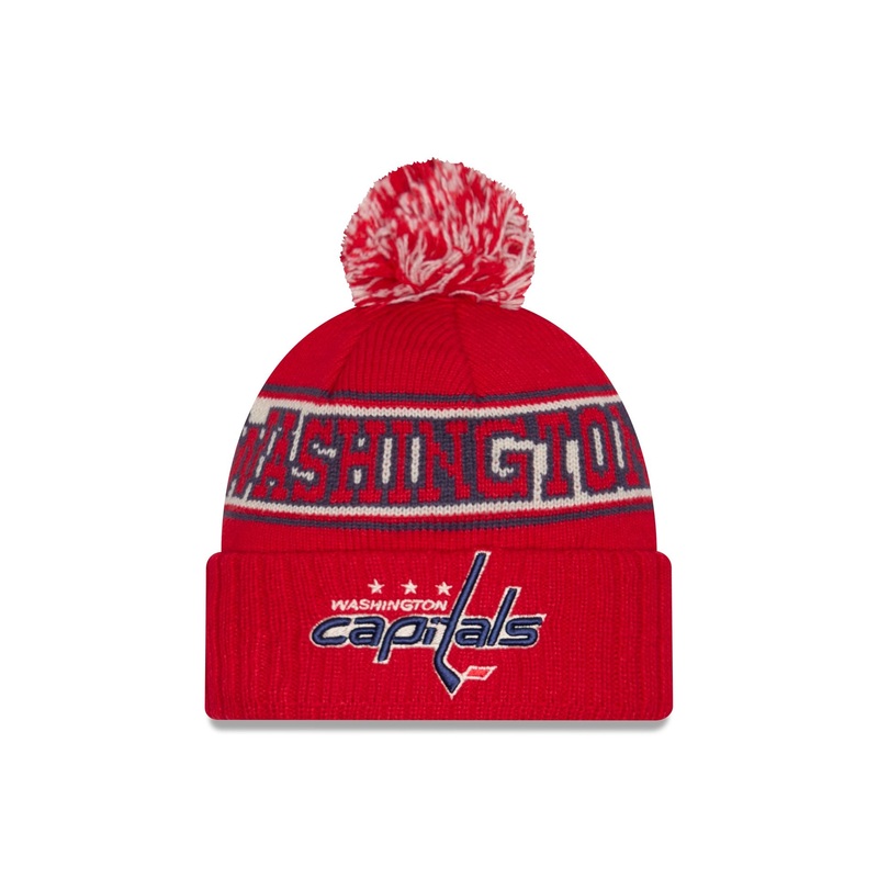 Washington Capitals Retro Pom Knit Hat One Size