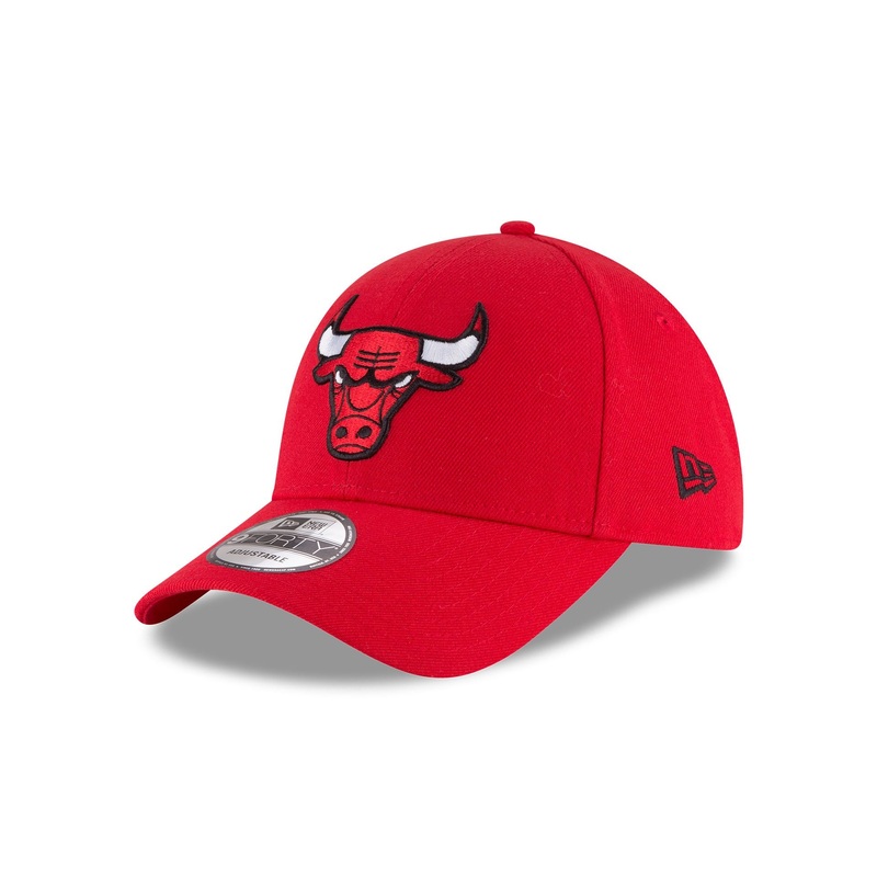 Chicago Bulls The League Red 9FORTY Adjustable Hat One Size