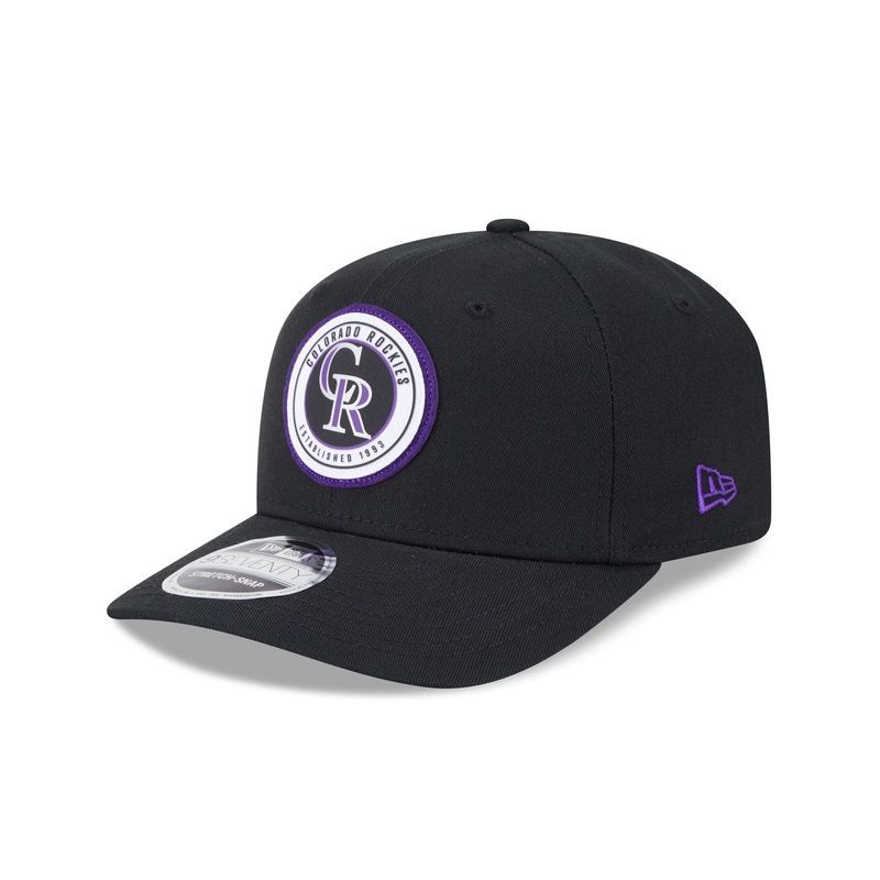 Colorado Rockies Circle Patch 9SEVENTY Stretch-Snap Hat One Size
