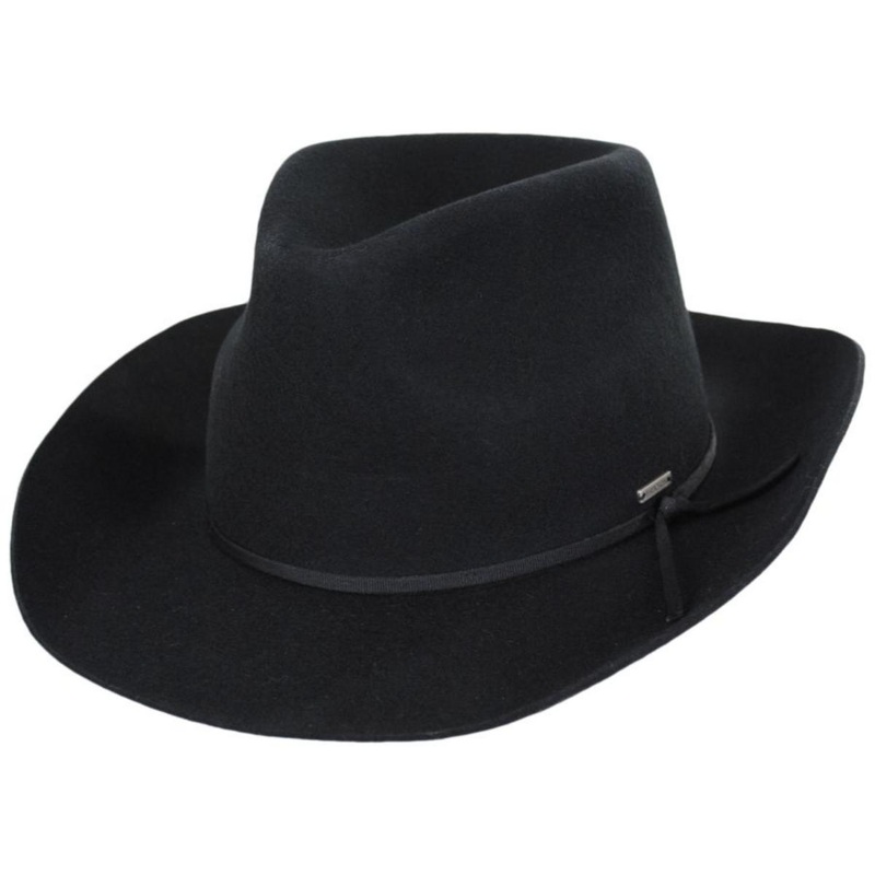 Duke Wool Felt Cowboy Hat BLACK S