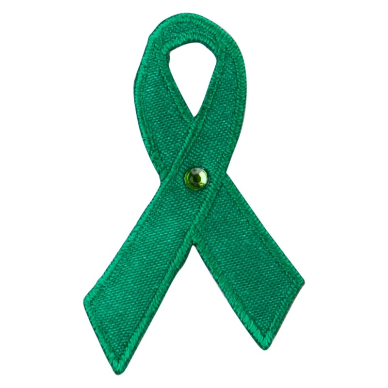 Green Awareness Iron on Embroidered Patch Green One Size