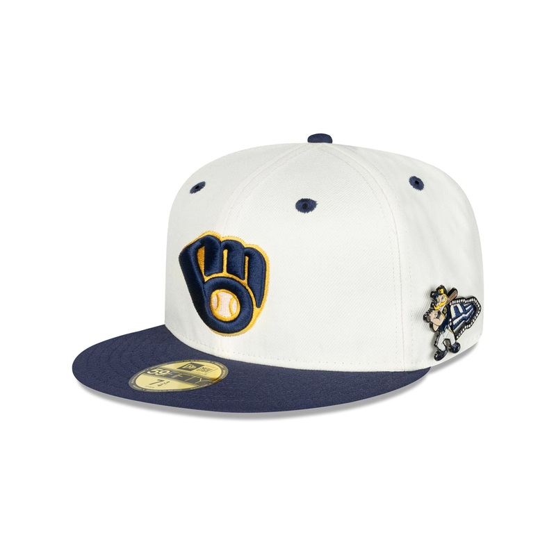 Milwaukee Brewers Mascot Pin 59FIFTY Fitted Hat 7