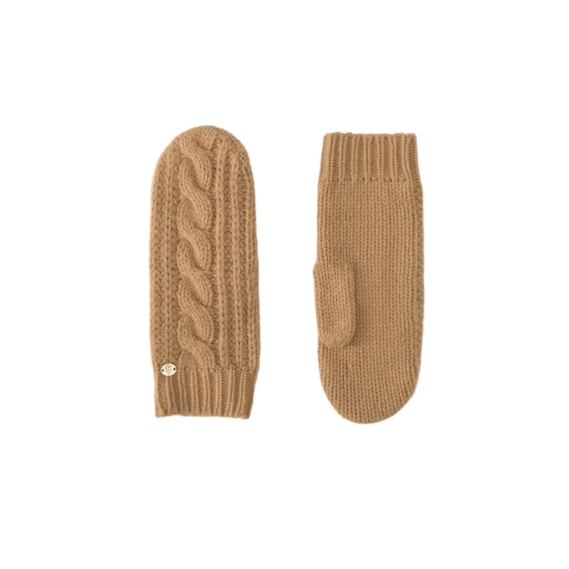 Mina Wool Blend Mitten Camel One Size