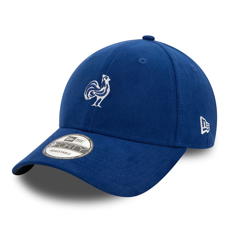 New Era 9FORTY French Federation of Rugby Baseball Cap – Faux Suede – Royal Blue Adjustable