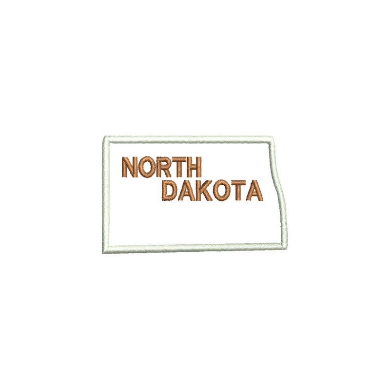 North Dakota with Map Outline Default Title One Size