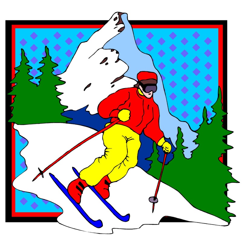 Retro Skier Design Default Title One Size