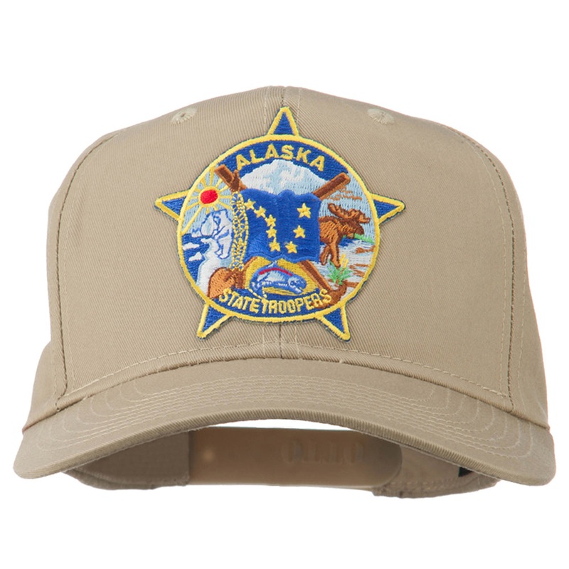 Alaska State Troopers Patch Cap Khaki One Size