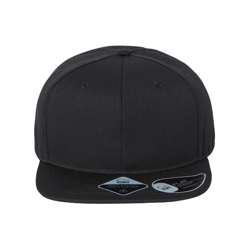 Atlantis Headwear JAMES – Sustainable Flat Bill Cap Black