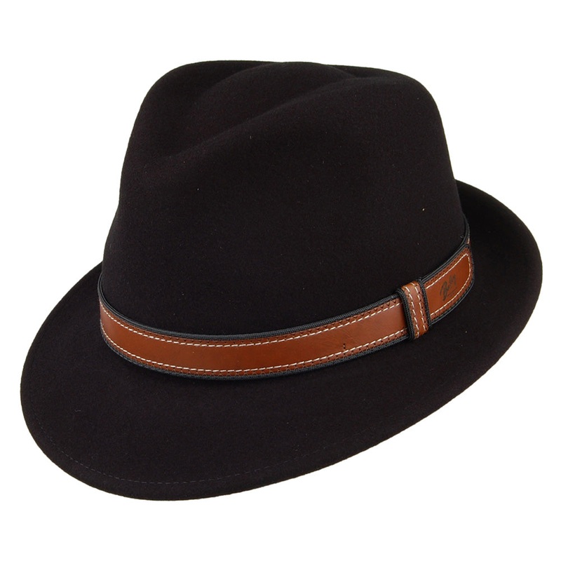 Bailey Hats Dodgson LiteFelt Fedora Hat – Black S