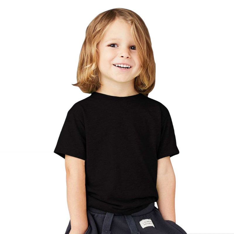 BELLA+CANVAS 3413T Toddler Triblend Tee Solid Black Triblend 2T