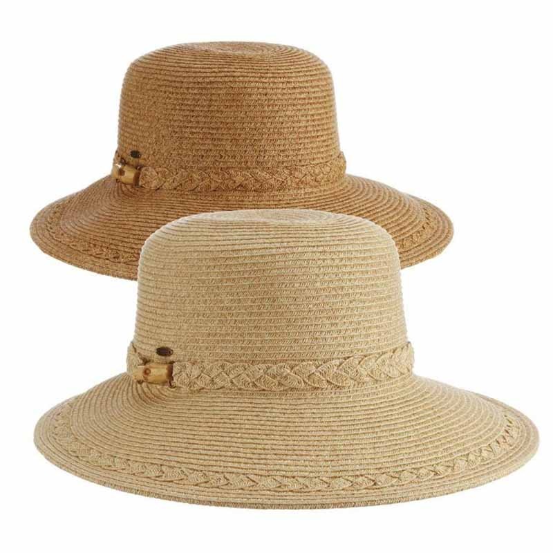 Cornwall Asymmetrical Brim Sun Hat – Scala Collezione Toast Medium (57 cm)