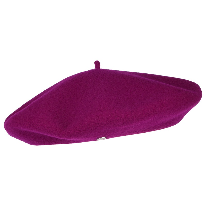 Hritage par Laulhre Hats Authentique Merino Wool Beret – Violet 1-Size