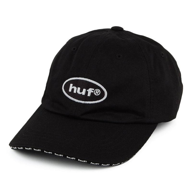 HUF Ellis Curved Visor Baseball Cap – Black Adjustable