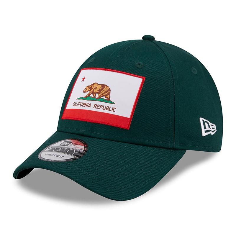 New Era 9FORTY California Baseball Cap – US State – Dark Green Adjustable