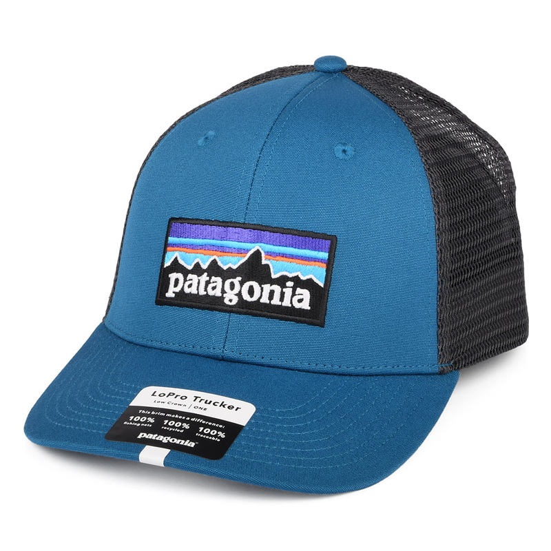 Patagonia Hats P-6 Logo Organic Cotton LoPro Trucker Cap – Teal Adjustable