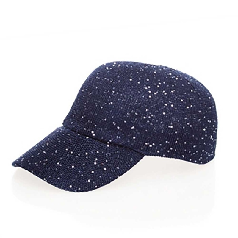 Polyknit Sequin Fashion Cap – Boardwalk Style Navy OS