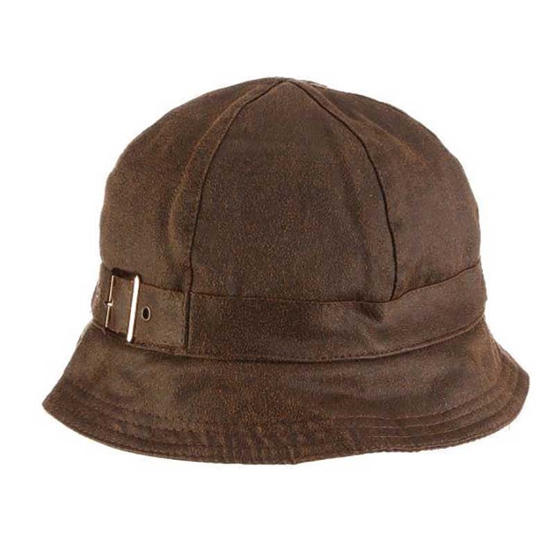 Weathered Cotton Bucket Hat with Berber Lining – John Callanan Handmade Hats Brown Medium (57 cm)