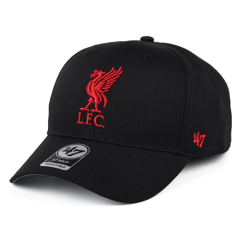 47 Brand Liverpool FC Snapback Cap – Raised Basic – Black-Red Adjustable