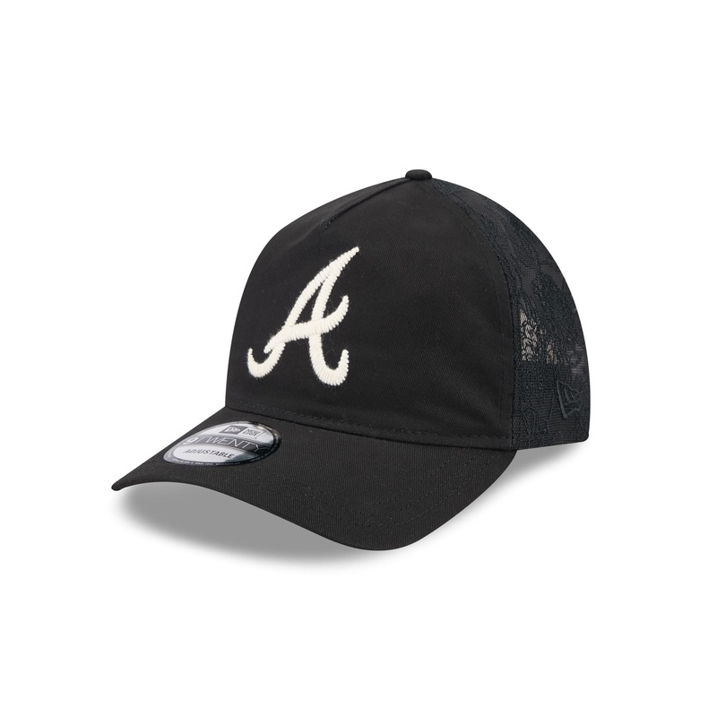 Atlanta Braves Embroidered Mesh 9TWENTY A-Frame Adjustable Hat One Size