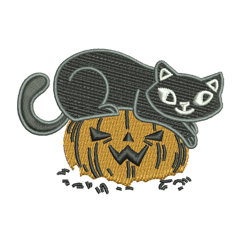 Cat on Pumpkin Logo Default Title One Size