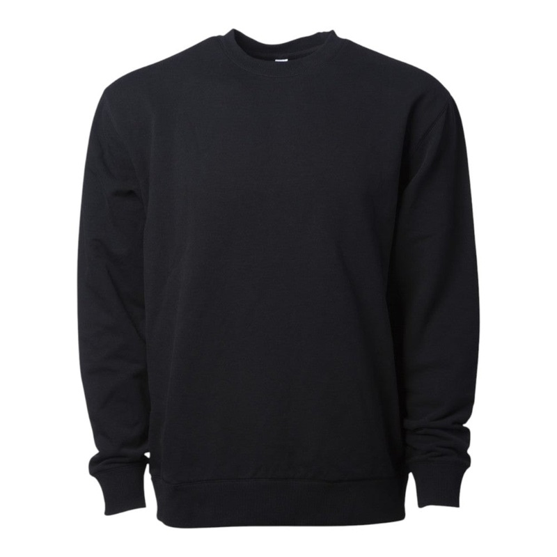 Independent Trading Co INDLUXCREW Lux Heavyweight Modal Crewneck Sweatshirt Black XS