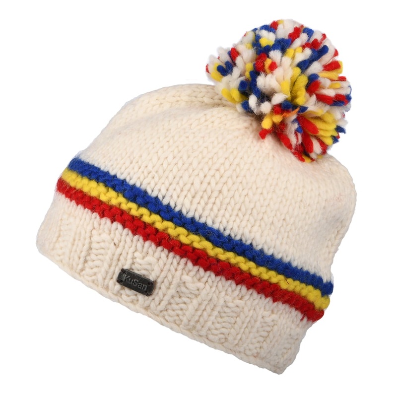 Kusan Multi Bobble Hat – White-Multi 1-Size