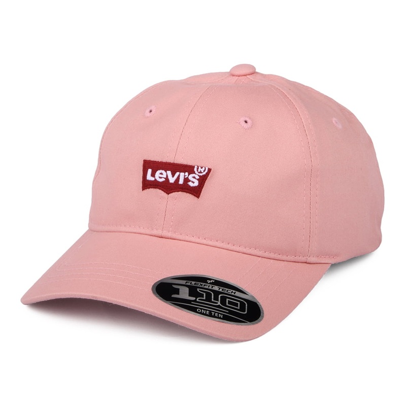 Levi’s Hats Womens Mid Batwing Flexfit Baseball Cap With Blank Tab – Pink Adjustable