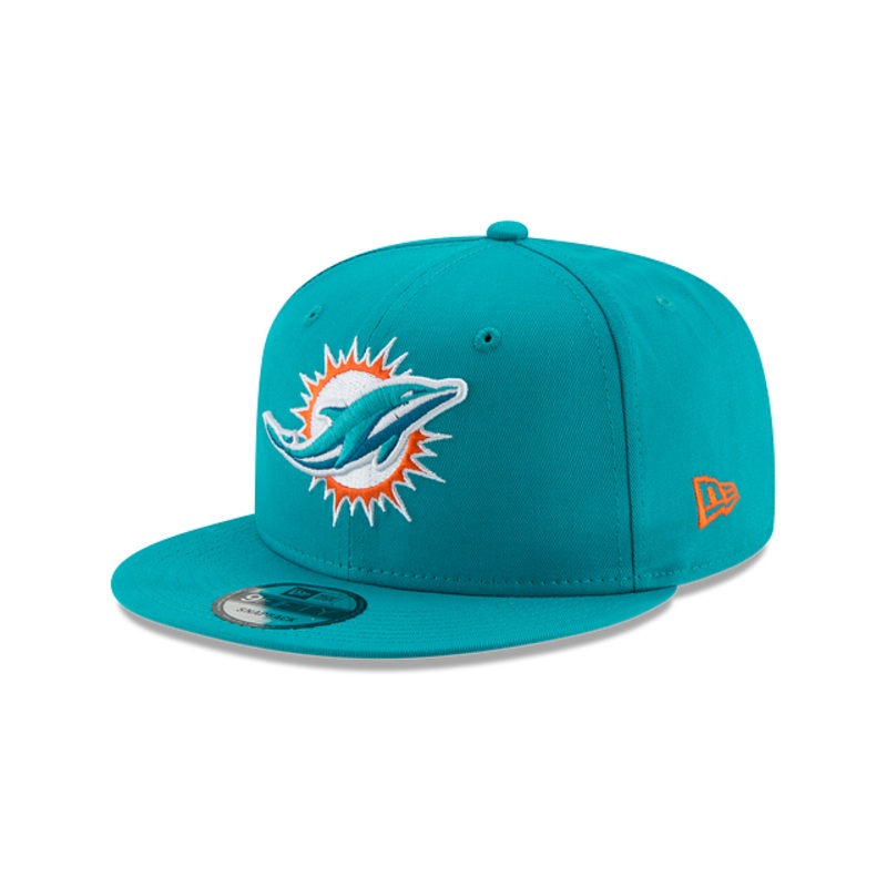 Miami Dolphins Basic Alt 9FIFTY Snapback Hat One Size