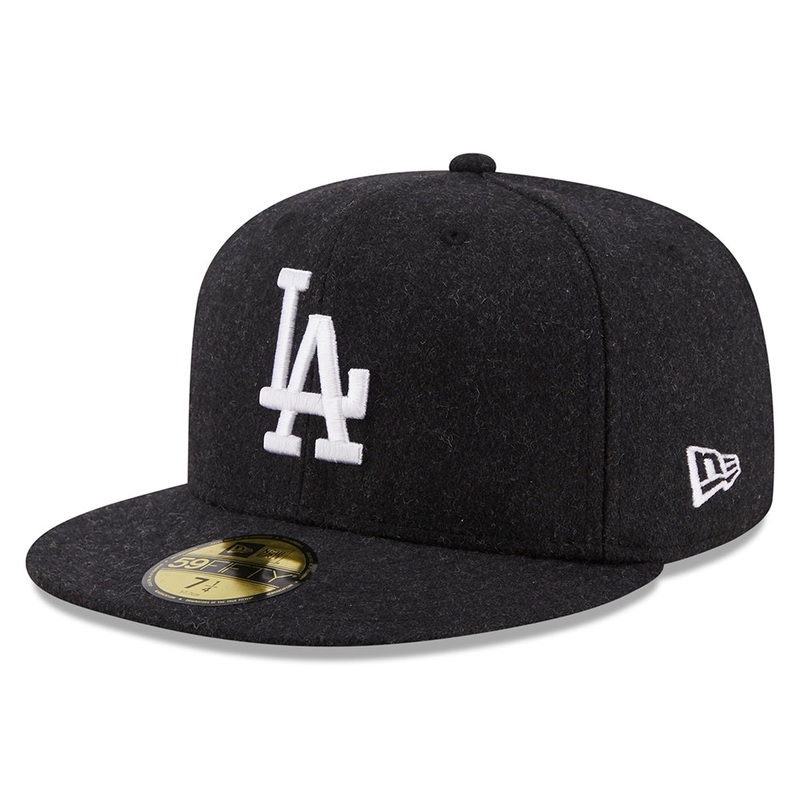 New Era 59FIFTY L.A. Dodgers Baseball Cap – MLB Melton – Black 7