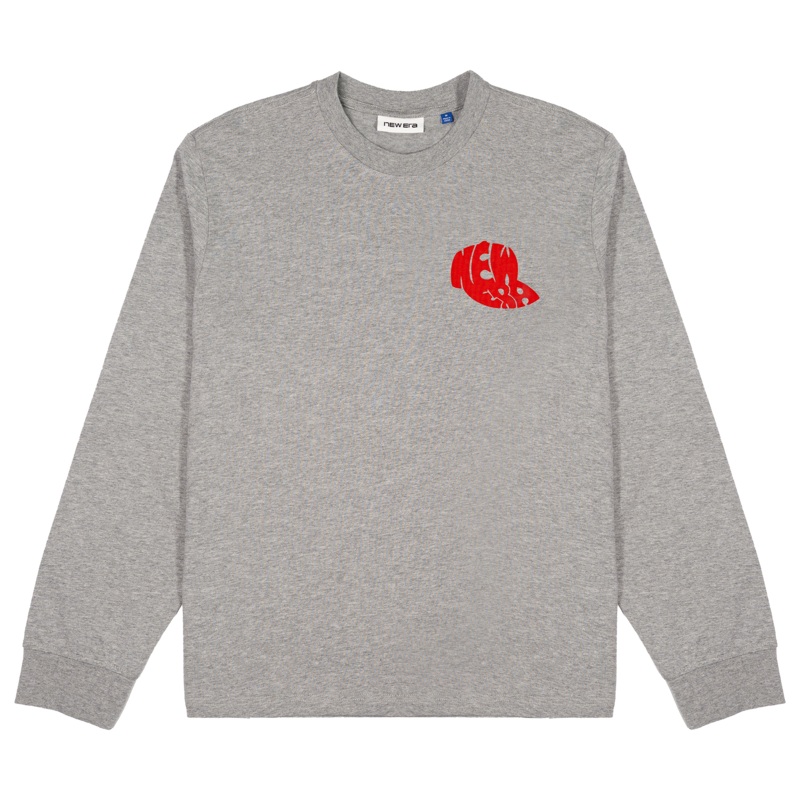 New Era Branded 59FIFTY Archivist Heather Gray Long Sleeve T-Shirt S