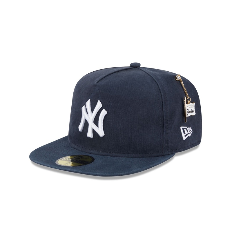 New York Yankees Championship Side Flag 59FIFTY A-Frame Fitted Hat 7