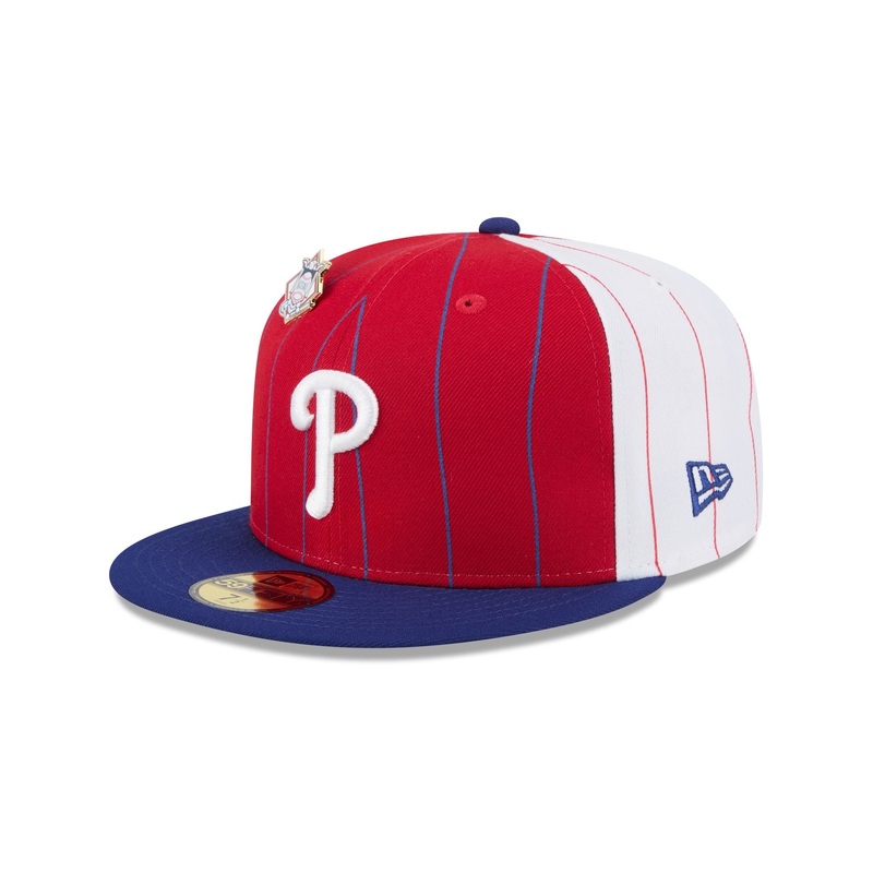 Philadelphia Phillies Pinstripe League Pin 59FIFTY Fitted Hat 7
