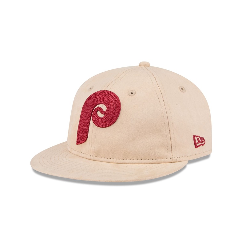 Philadelphia Phillies Stone Suede Retro Crown 9FIFTY Snapback Hat One Size