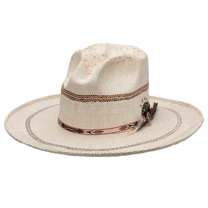Royal Flush Bangora Straw Club Cowboy Hat – Biltmore Vintage Hats Ivory Medium  (57 cm)